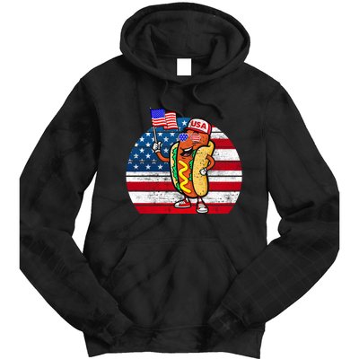 4th Of July Hot Dog Hotdog 4th Of July Tie Dye Hoodie