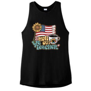 4th Of July Bruh We Out Teachers End Of School Year Teacher Summer Gift Ladies PosiCharge Tri-Blend Wicking Tank