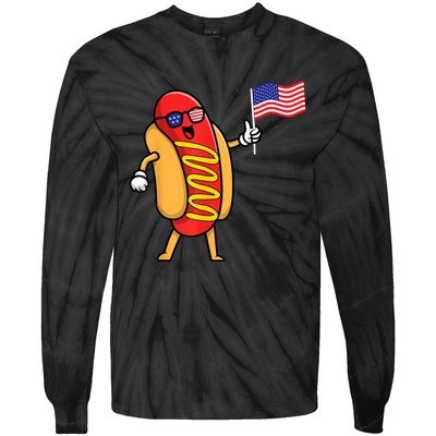 4th Of July Hot Dog Hotdog 4th Of July Shirts Men Women Tie-Dye Long Sleeve Shirt