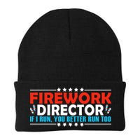 4th Of July If I Run You Better Run Too Fireworks Director Gift Beanie