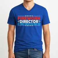 4th Of July If I Run You Better Run Too Fireworks Director Gift V-Neck T-Shirt