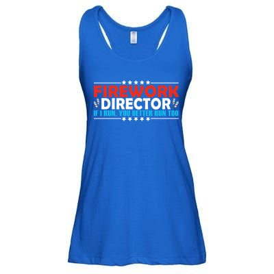 4th Of July If I Run You Better Run Too Fireworks Director Gift Ladies Essential Flowy Tank