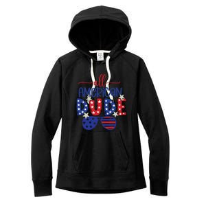 4th Of July Sunglasses All American Dude Gift Women's Fleece Hoodie