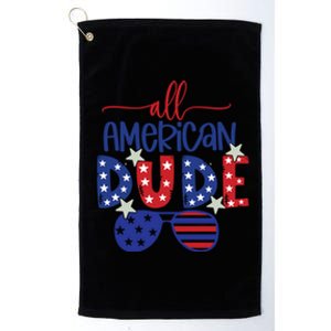 4th Of July Sunglasses All American Dude Gift Platinum Collection Golf Towel