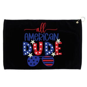 4th Of July Sunglasses All American Dude Gift Grommeted Golf Towel