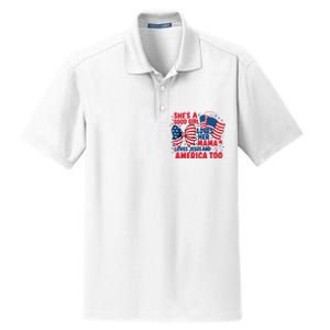 4th Of July Shes A Good Girl Loves Her Mama Dry Zone Grid Polo