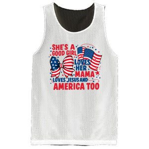 4th Of July Shes A Good Girl Loves Her Mama Mesh Reversible Basketball Jersey Tank