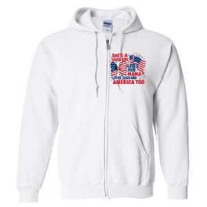 4th Of July Shes A Good Girl Loves Her Mama Full Zip Hoodie