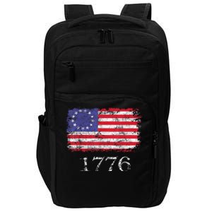 4th Of July American Flag Betsy Ross 1776 Impact Tech Backpack