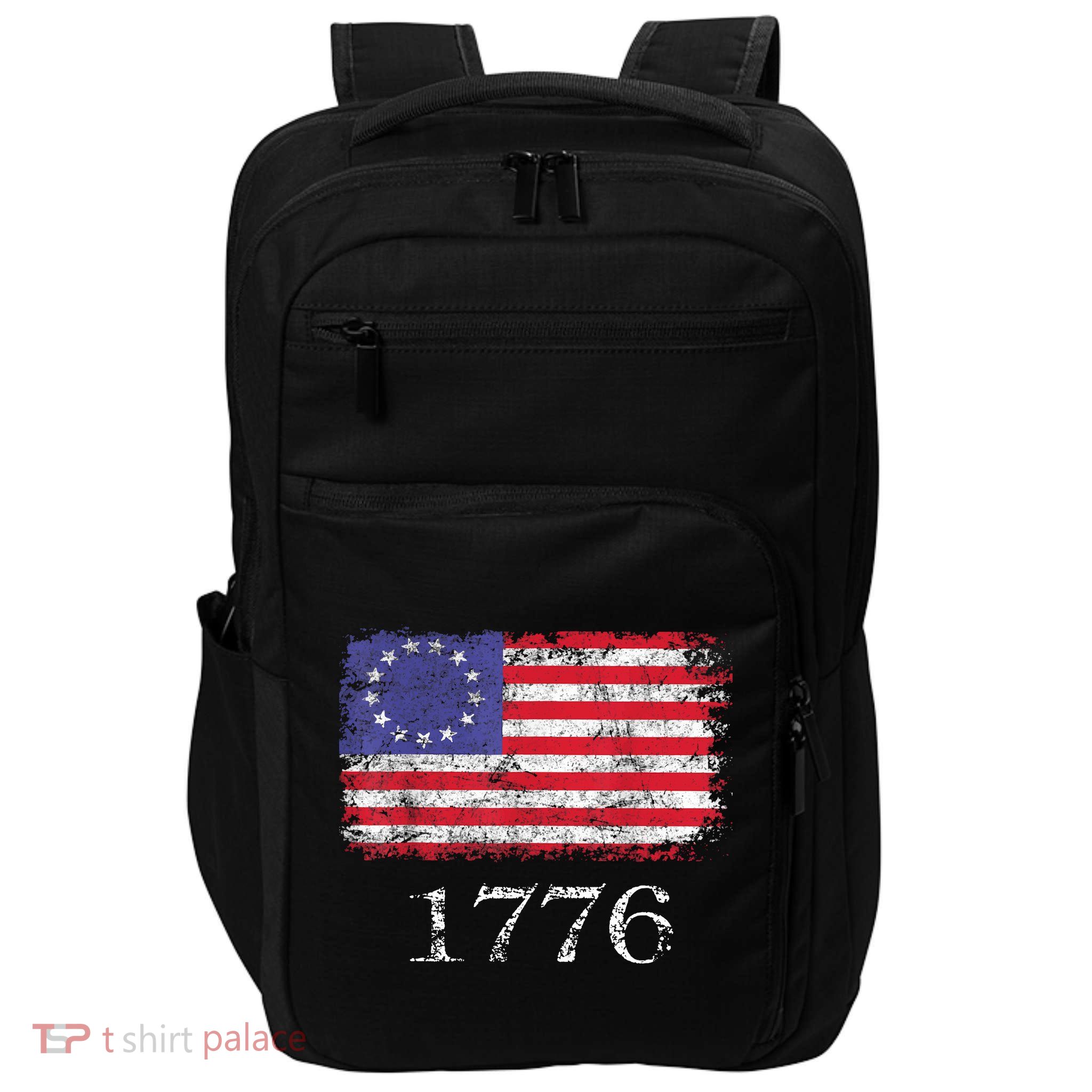 4th Of July American Flag Betsy Ross 1776 Impact Tech Backpack