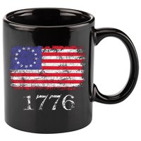 4th Of July American Flag Betsy Ross 1776 11oz C Handle Ceramic Mug