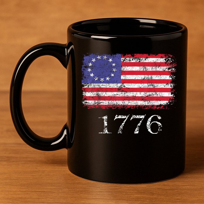 4th Of July American Flag Betsy Ross 1776 11oz C Handle Ceramic Mug