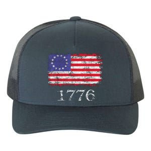 4th Of July American Flag Betsy Ross 1776 Yupoong Adult 5-Panel Trucker Hat