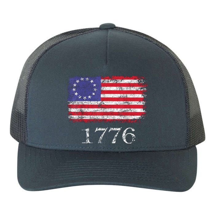 4th Of July American Flag Betsy Ross 1776 Yupoong Adult 5-Panel Trucker Hat