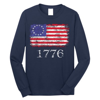 4th Of July American Flag Betsy Ross 1776 Long Sleeve Shirt