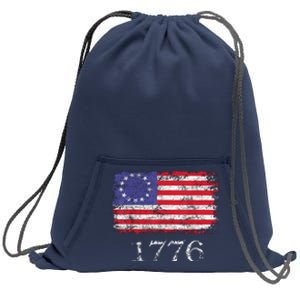 4th Of July American Flag Betsy Ross 1776 Sweatshirt Cinch Pack Bag