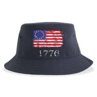 4th Of July American Flag Betsy Ross 1776 Sustainable Bucket Hat