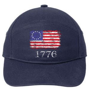 4th Of July American Flag Betsy Ross 1776 7-Panel Snapback Hat