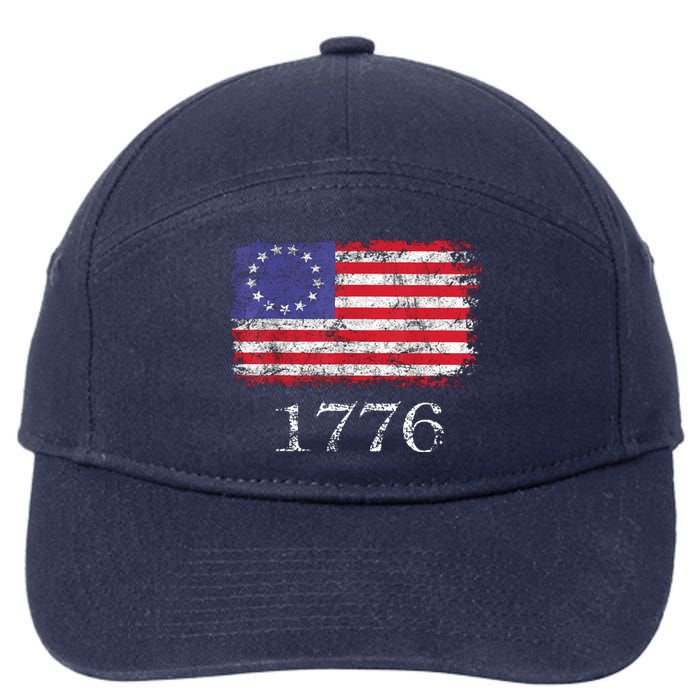 4th Of July American Flag Betsy Ross 1776 7-Panel Snapback Hat