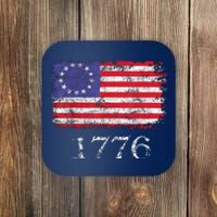 4th Of July American Flag Betsy Ross 1776 Coaster