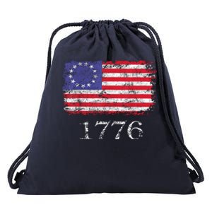 4th Of July American Flag Betsy Ross 1776 Drawstring Bag