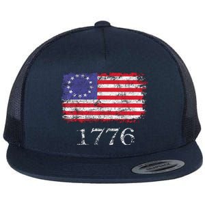 4th Of July American Flag Betsy Ross 1776 Flat Bill Trucker Hat