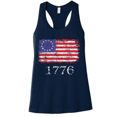 4th Of July American Flag Betsy Ross 1776 Womens Tank Top