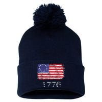 4th Of July American Flag Betsy Ross 1776 Pom Pom 12in Knit Beanie