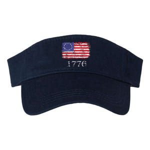 4th Of July American Flag Betsy Ross 1776 Valucap Bio-Washed Visor