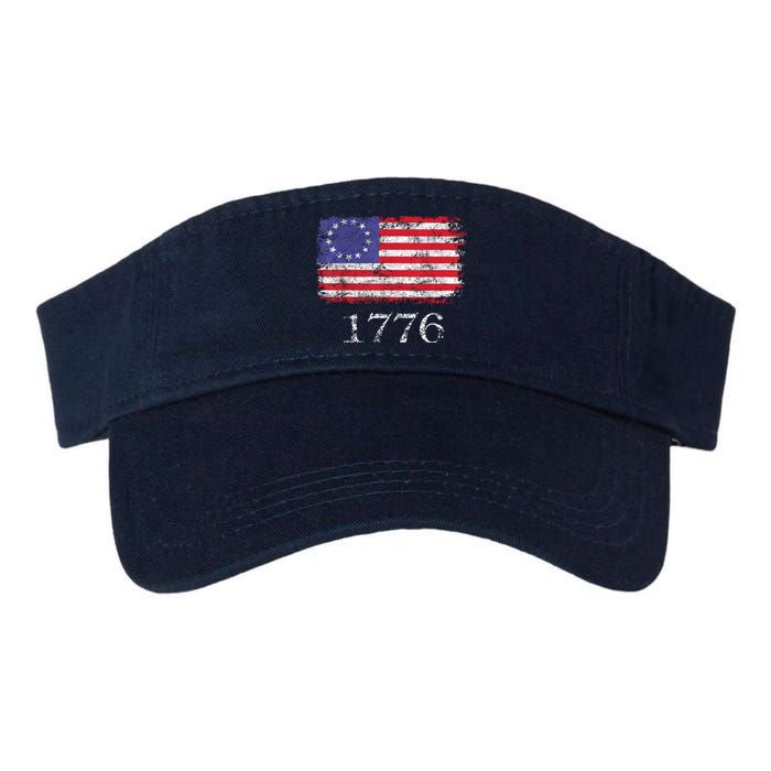 4th Of July American Flag Betsy Ross 1776 Valucap Bio-Washed Visor