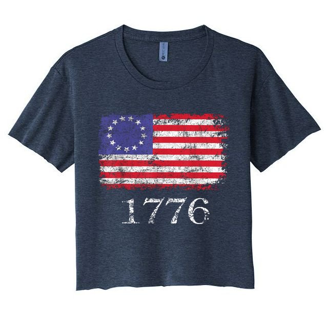 4th Of July American Flag Betsy Ross 1776 Crop Top