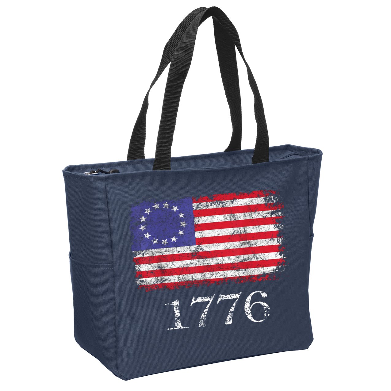 4th Of July American Flag Betsy Ross 1776 Zip Tote Bag