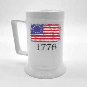 4th Of July American Flag Betsy Ross 1776 Beer Stein