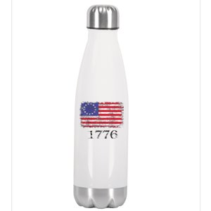 4th Of July American Flag Betsy Ross 1776 Stainless Steel Insulated Water Bottle