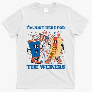 4Th Of July Hot Dog I'm Just Here For The Wieners T-Shirt