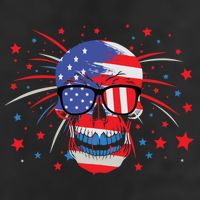 4th Of July Skull American Flag Gift 11oz C Handle Ceramic Mug