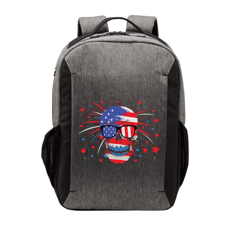 4th Of July Skull American Flag Gift Vector Backpack