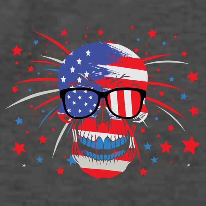 4th Of July Skull American Flag Gift Vector Backpack