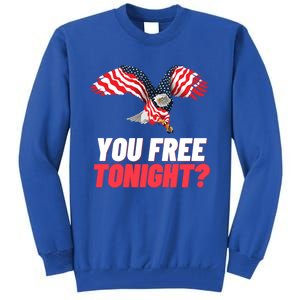 4th Of July You Free Tonight Funny Gift Tall Sweatshirt