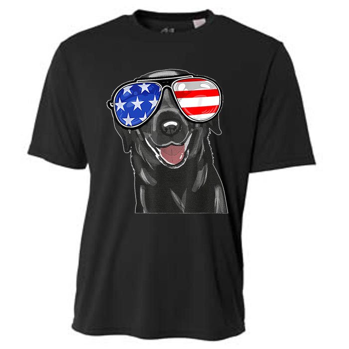 4th Of July Funny Black Lab Dog American Love Christmas Cooling Performance Crew T-Shirt