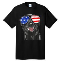 4th Of July Funny Black Lab Dog American Love Christmas Tall T-Shirt