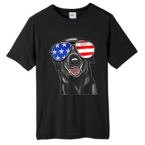 4th Of July Funny Black Lab Dog American Love Christmas Tall Fusion ChromaSoft Performance T-Shirt