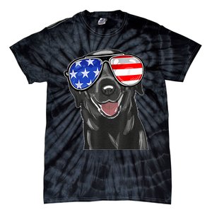 4th Of July Funny Black Lab Dog American Love Christmas Tie-Dye T-Shirt