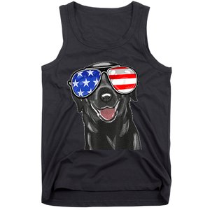 4th Of July Funny Black Lab Dog American Love Christmas Tank Top