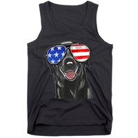 4th Of July Funny Black Lab Dog American Love Christmas Tank Top