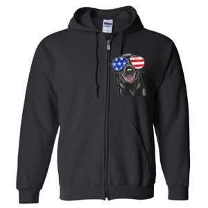 4th Of July Funny Black Lab Dog American Love Christmas Full Zip Hoodie