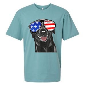 4th Of July Funny Black Lab Dog American Love Christmas Sueded Cloud Jersey T-Shirt