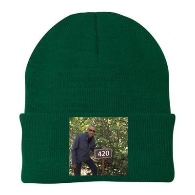 420 Obama Print Knit Cap Winter Beanie