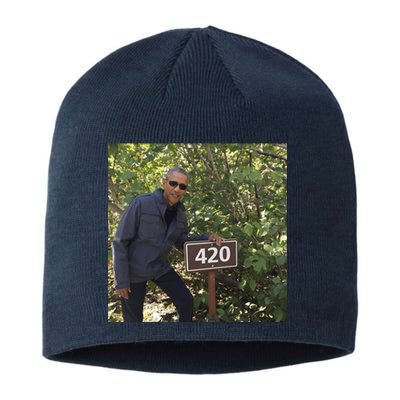 420 Obama Print Sustainable Beanie