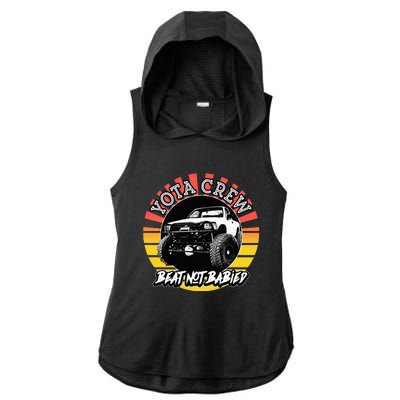 4X4 Off Road Rock Crawler Overland Mud Truck Ladies PosiCharge Tri-Blend Wicking Draft Hoodie Tank